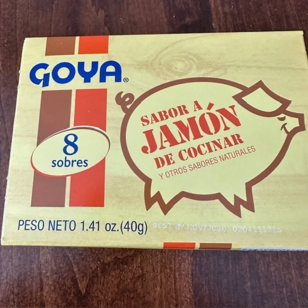 Goya Ham‎ Flavored Concentrate 8 Packets Net Wt 1.41 Oz 40g
